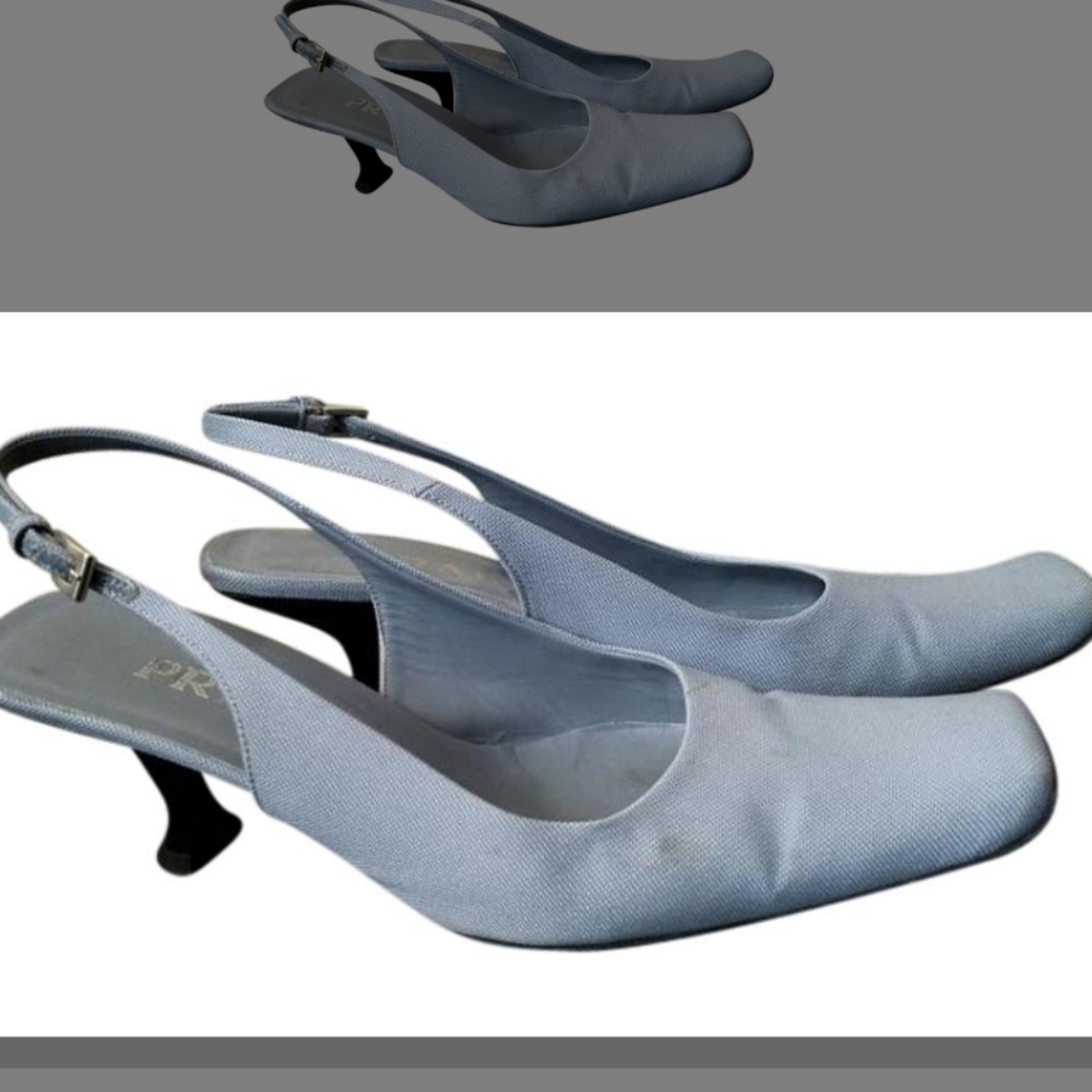 Vintage Prada Slingback Kitten Heels